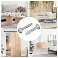 vidaXL Träskruvar 2 pcs Silver M4 x 25 mm Stål