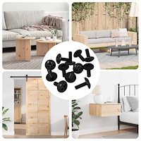 vidaXL Hylsskruvar 8182 pcs Svart M4 x 10 mm Järn