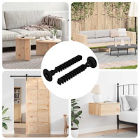 vidaXL Hylssfranskruv 2 pcs Svart M5 x 40 mm Järn