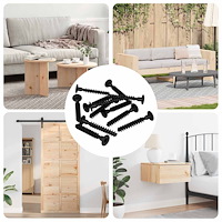 vidaXL Hylssfranskruv 5143 pcs Svart Järn