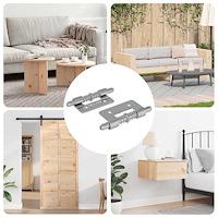 vidaXL Lås 2 pcs Silver 46 x 17 x 1,2 mm Stål