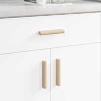 vidaXL Rakt Handtag 2 pcs Naturlig Träfärg 130 x 25 x 30 mm