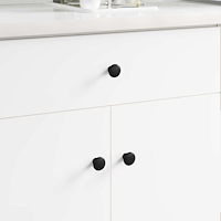 vidaXL Handtag 2 pcs Svart Ø30 mm Aluminium