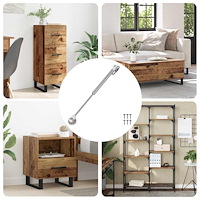 vidaXL Hydraulisk Gasfjäder 12 pcs Silver 280 x 17 x 16 mm