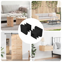 vidaXL Slutkåpor 2 pcs Svart 15 x 15 x 15 mm PP