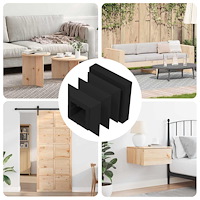 vidaXL Slutkåpor 10909 pcs Svart 15 x 15 x 15 mm PP