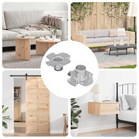 vidaXL Prongad T-mutter 2 pcs Silver M6 mm Stål