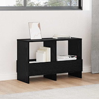 vidaXL Tidningshylla Svart Ek 68,5 x 30 x 45 cm