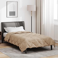 vidaXL Sommar Duvet Taupe 200 x 155 cm Mikrofiber