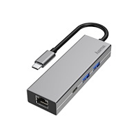 Hama Hama Multiport Adapter - dockningsstation - USB-C 3.2 Gen 1 - 1GbE
