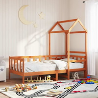 vidaXL Dagbädd Set 2 pcs Vaxbrun Massiv furu