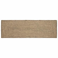 vidaXL Områdesmattor Rektangulär Naturlig och svart 80 x 250 cm