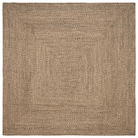 vidaXL Områdesmattor Fyrkantig Naturlig och svart 200 x 200 cm