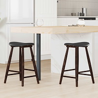 vidaXL Matstolar 2 pcs Ljusbrun 46 x 37 x 63 cm Massiv Gummiträ