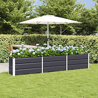 vidaXL Planteringskärl Antracit 240 x 40 x 45 cm Stål