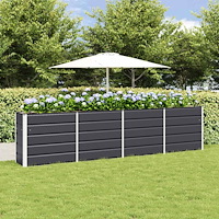 vidaXL Planteringskärl Antracit 160 x 40 x 75 cm Stål