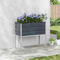 vidaXL Planteringskärl Antracit 100 x 45 x 90 cm Galvaniserat Stål