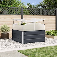 vidaXL Planteringskärl Antracit 100 x 100 x 77 cm Galvaniserat Stål