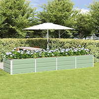 vidaXL Planteringskärl Grön 320 x 80 x 45 cm Stål