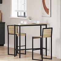 vidaXL bord Sonoma-ek 100 x 40 x 100,5 cm Konstruerat trä och stål