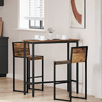 vidaXL bord Gammalt trä 100 x 40 x 100,5 cm Konstruerat trä och stål