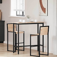 vidaXL bord Naturfärg 100 x 40 x 101 cm Konstruerat trä och stål