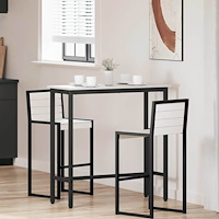 vidaXL bord Vit 100 x 40 x 101 cm Konstruerat trä och stål