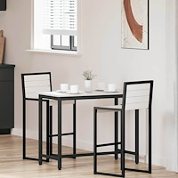 vidaXL bord Vit 100 x 50 x 77 cm Konstruerat trä och stål