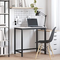 vidaXL bord Vit 80 x 50 x 77 cm Konstruerat trä och stål