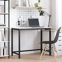 vidaXL bord Vit 100 x 50 x 77 cm Konstruerat trä och stål