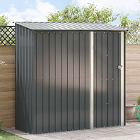 vidaXL Trädgårdsskjul Antracit 203 x 85,5 x 200 cm Metall