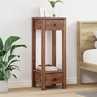 vidaXL Växtställ med låda Brun 30 x 30 x 80 cm Mahognyträ