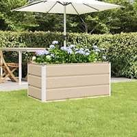 vidaXL Planteringskärl Elfenben 100 x 50 x 45 cm Galvaniserat Stål