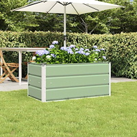 vidaXL Planteringskärl Pastellgrön 100 x 50 x 45 cm Galvaniserat Stål