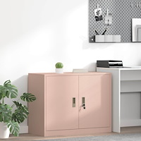 vidaXL Förvaringsskåp med lagring Rosa 90 x 40 x 70 cm Kallvalsat Stål