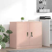 vidaXL Förvaringsskåp med lagring Rosa 80 x 40 x 70 cm Kallvalsat Stål