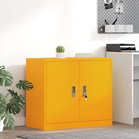 vidaXL Förvaringsskåp Senapsgul 80 x 40 x 70 cm Kallvalsat Stål