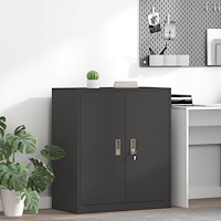 vidaXL Förvaringsskåp Svart 80 x 40 x 90 cm Kallvalsat Stål