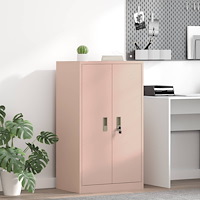 vidaXL Förvaringsskåp med lagring Rosa 60 x 40 x 90 cm Kallvalsat Stål