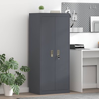 vidaXL Förvaringsskåp Antracit 60 x 40 x 140 cm Kallvalsat Stål
