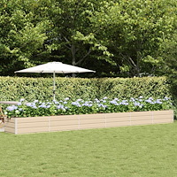 vidaXL Planteringskärl Elfenben 600 x 80 x 45 cm Stål