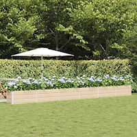 vidaXL Planteringskärl Elfenben 480 x 50 x 45 cm Galvaniserat Stål