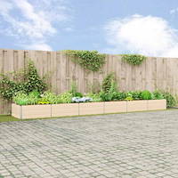 vidaXL Planteringskärl Elfenben 195 x 100 x 45 cm Galvaniserat Stål