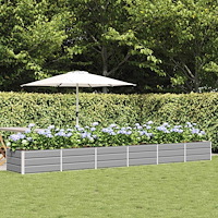 vidaXL Planteringskärl Ljusgrå 480 x 80 x 45 cm Stål