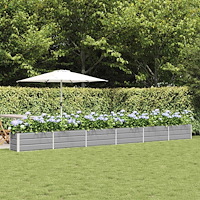 vidaXL Planteringskärl Ljusgrå 480 x 50 x 45 cm Galvaniserat Stål