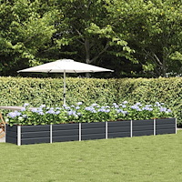 vidaXL Planteringskärl Antracit 480 x 80 x 45 cm Stål