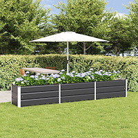 vidaXL Planteringskärl Antracit 480 x 50 x 45 cm Galvaniserat Stål