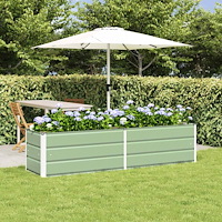 vidaXL Planteringskärl Pastellgrön 480 x 50 x 45 cm Galvaniserat Stål