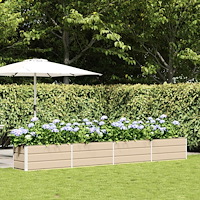 vidaXL Planteringskärl Elfenben 480 x 50 x 45 cm Galvaniserat Stål