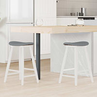 vidaXL Matstolar 2 pcs Vit 46 x 37 x 63 cm Massiv Gummiträ